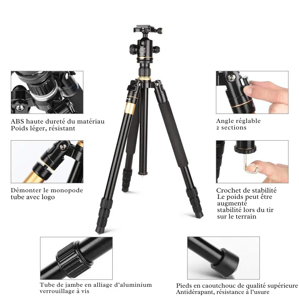 Bras Articulé Professionnel pour Caméra - Support Flexible pour Appareil Photo (2 à 5 kg)