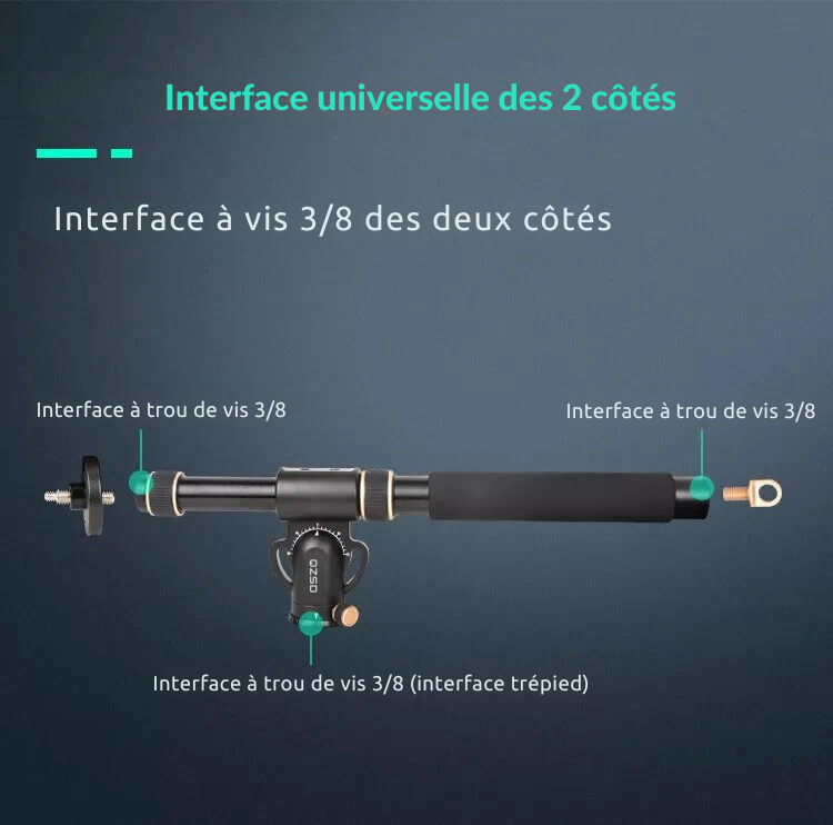 Bras Articulé Professionnel pour Caméra - Support Flexible pour Appareil Photo (2 à 5 kg)