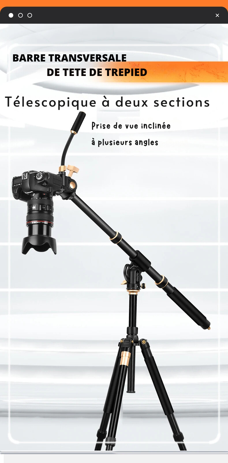 Bras Articulé Professionnel pour Caméra - Support Flexible pour Appareil Photo (2 à 5 kg)