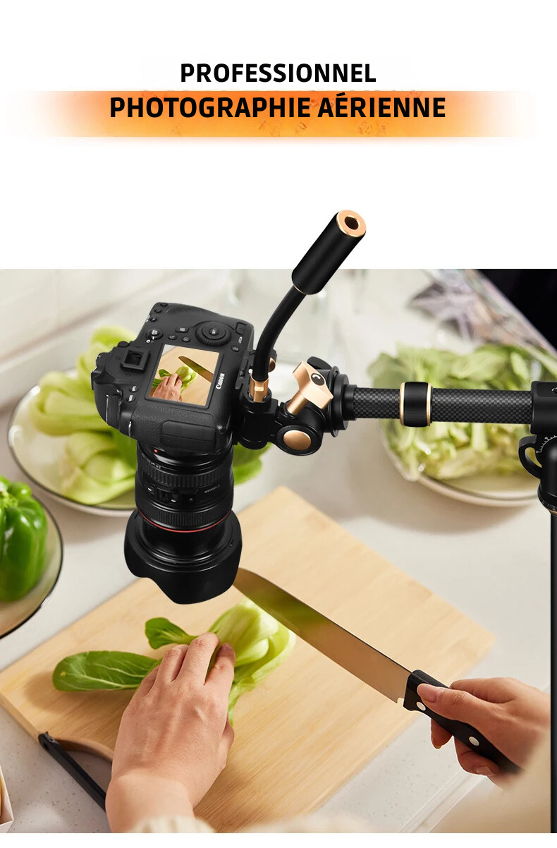 Bras Articulé Professionnel pour Caméra - Support Flexible pour Appareil Photo (2 à 5 kg)