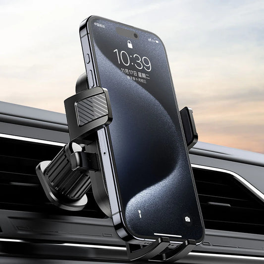 Support de Téléphone Universel pour Voiture – Fixation Grille d'Aération, Rotation Ajustable