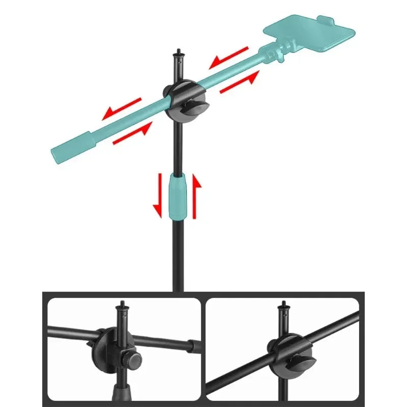 Support de Caméra/Téléphone avec Bras Pivotant 360° et Fixation par Pince