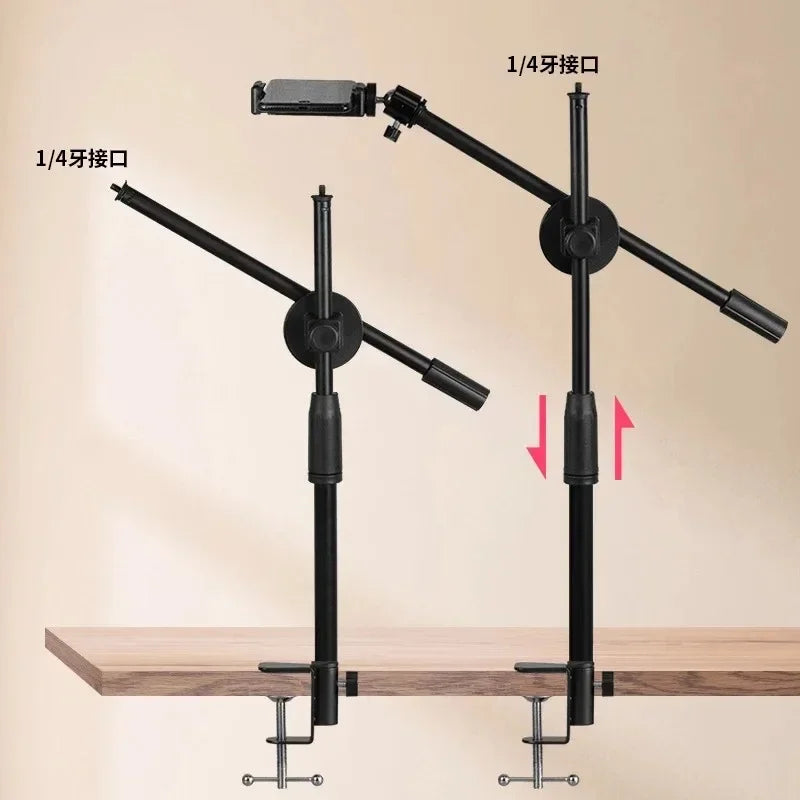 Support de Caméra/Téléphone avec Bras Pivotant 360° et Fixation par Pince