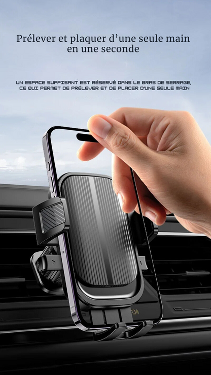 Support de Téléphone Universel pour Voiture – Fixation Grille d'Aération, Rotation Ajustable