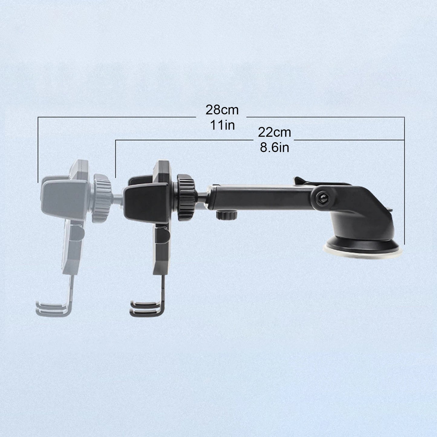 Support Téléphone Voiture 2-en-1 – Fixation Ventouse et Grille d'Aération, Rotation 360°
