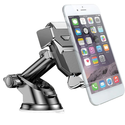 Support Téléphone Voiture 2-en-1 – Fixation Ventouse et Grille d'Aération, Rotation 360°